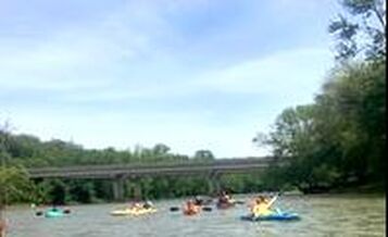 Kayakers on the Wabash